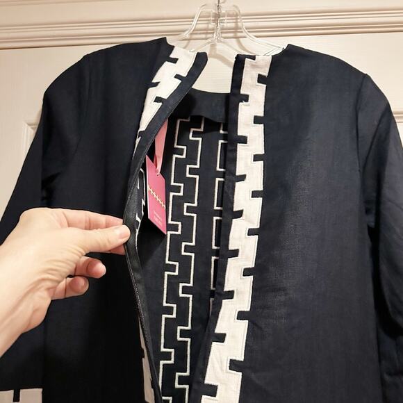 NWT Tuckernuck Atlantic Pacific Navy Blue White Embroidered Hartman Dress MEDIUM - Picture 10 of 16